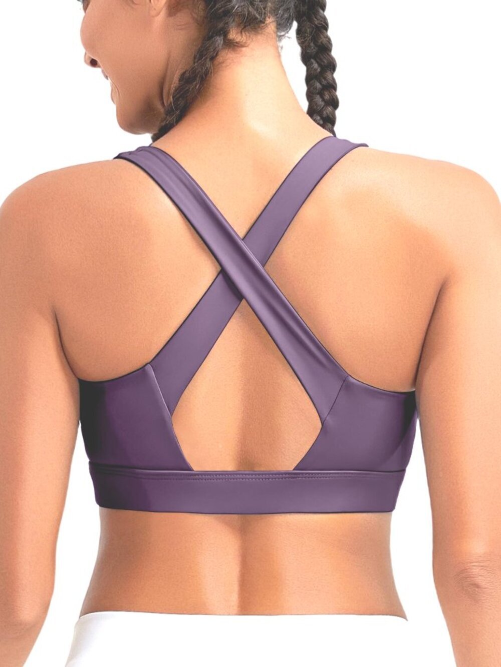 NWT New Running Girl High Impact High Support Sports Purple Bra Size L